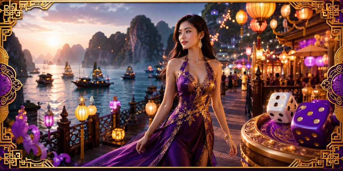 Chợ đêm Hạ Long với ánh đèn lung linh – không khí vui tươi gợi nhớ trò chơi tài xỉu trực tuyến