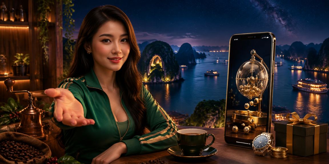 Người dùng tại Hạ Long xem thông tin thể thao và kèo cược bên ly cà phê buổi sáng